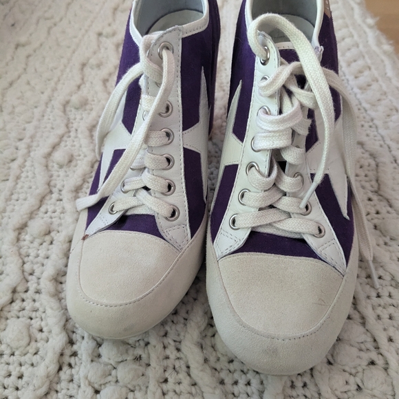 Logan Purple and White high heel sneakers - Picture 5 of 5